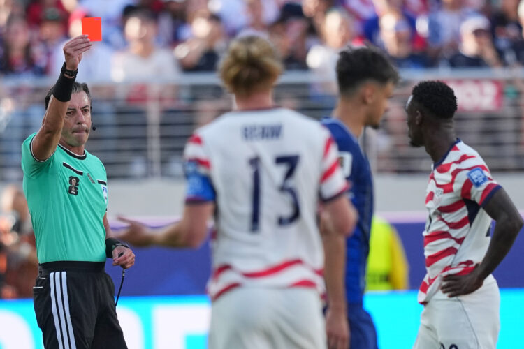 Outrage heard over United States' World Cup red card